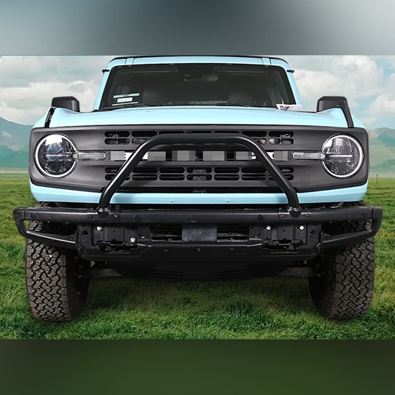 Bumper Brush Guard Bull Bar Bumper Brush Guard Off Road Grill For 2021-2023 Ford Bronco