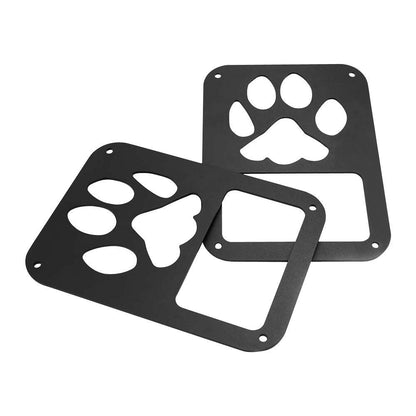 Dog Paw Tail Light Guards & Rectangular Side Mirrors Combo for 07-18 Jeep Wrangler JK丨Amoffroad