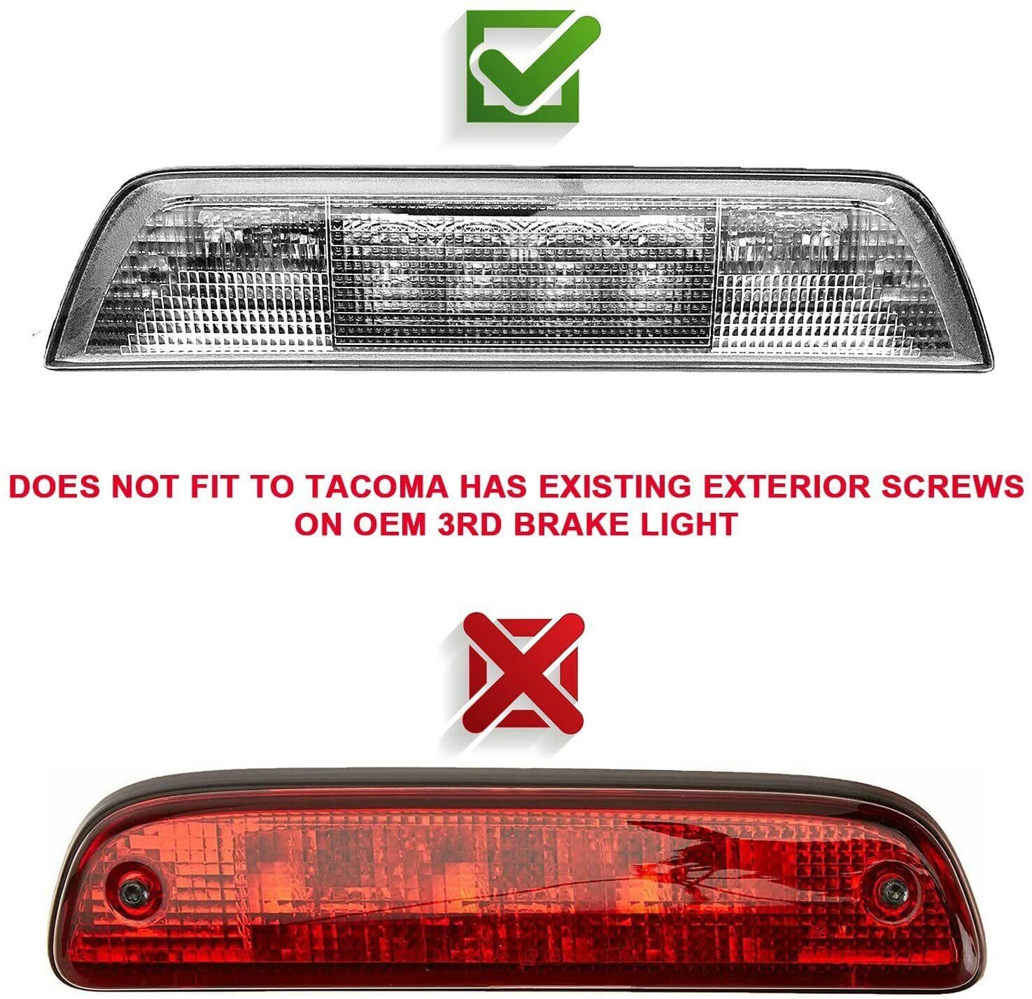 F1 Style LED 3rd Third Tail Brake Lights For 2016-2023 Toyota Tacoma