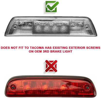 F1 Style LED 3rd Third Tail Brake Lights For 2016-2023 Toyota Tacoma