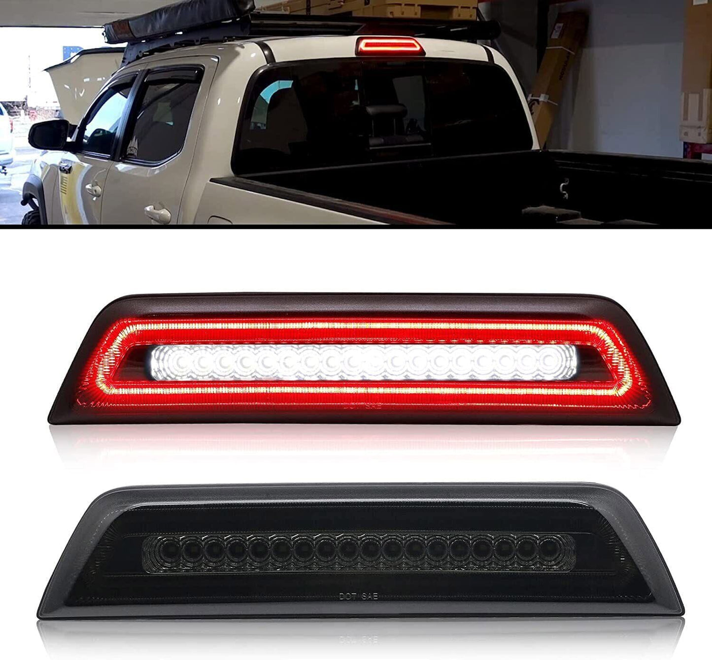 F1 Style LED 3rd Third Tail Brake Lights For 2016-2023 Toyota Tacoma