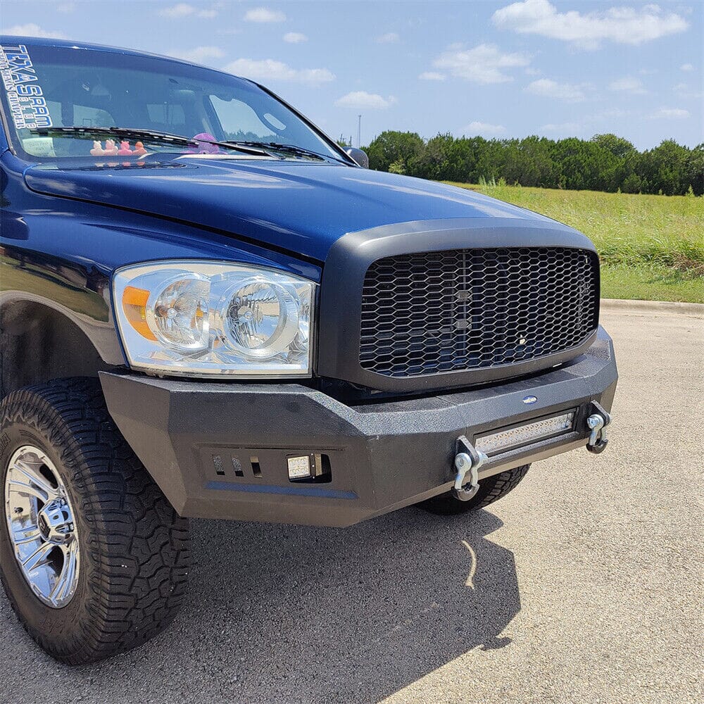 Front Bumper Guard w/LED Light Bar For 2006 2007 2008 Dodge Ram 1500