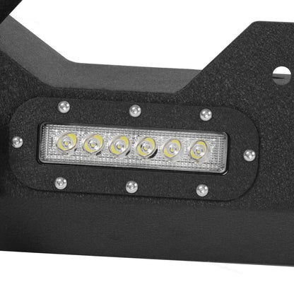 Front Bumper W/ Led Lights Winch Plate For 87-06 Jeep Wrangler TJ &YJ