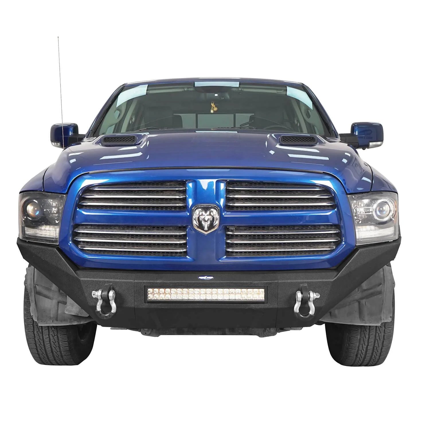 Front Bumper w/ Light Bar For 2013-2018 Dodge Ram 1500