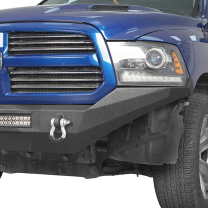 Front Bumper w/ Light Bar For 2013-2018 Dodge Ram 1500