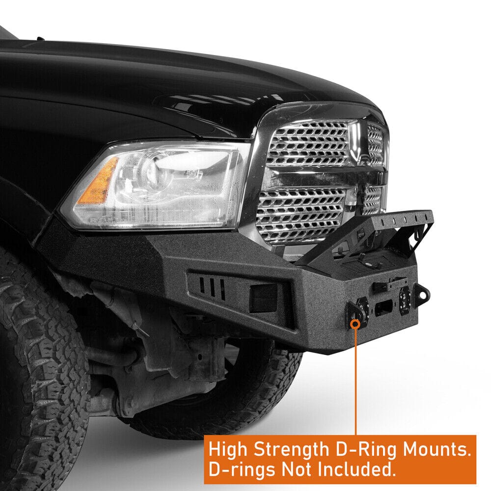 Front Bumper w Winch Plate For 2013 2018 Dodge Ram 1500