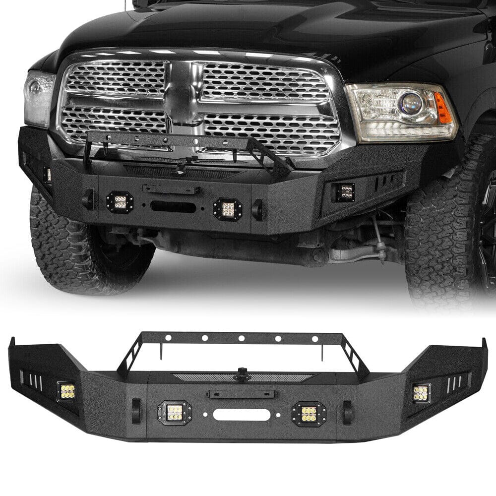 Front Bumper w/ Winch Plate For 2013-2018 Dodge Ram 1500