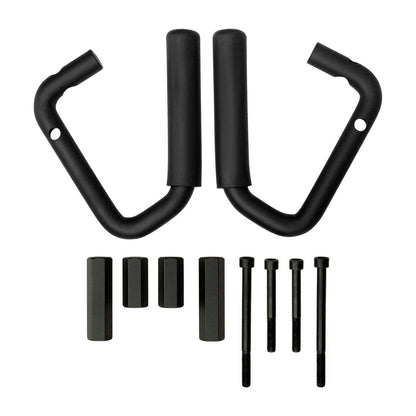 Front & Rear Grab Handles - Black for 07-18 Jeep Wrangler JK
