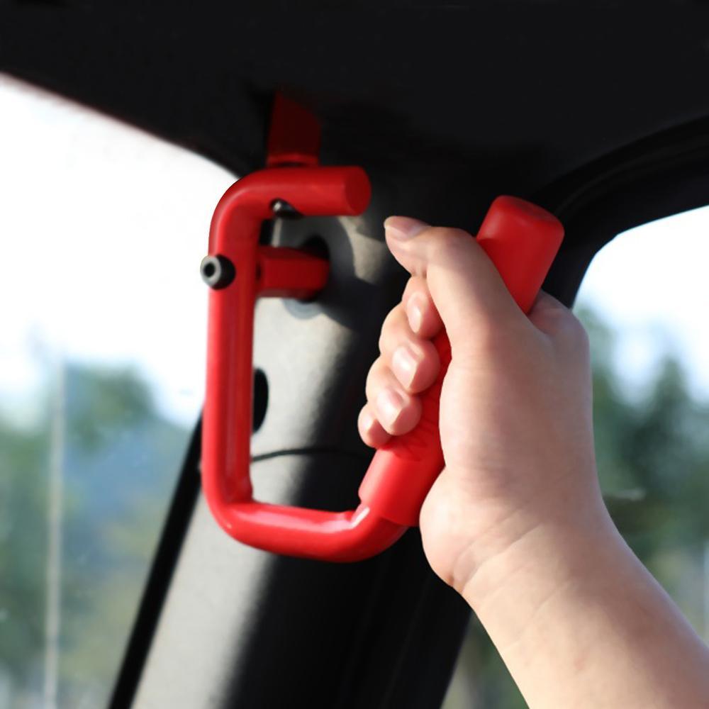 Grab Handle Red 07-18 Jeep JK Front Rear Grab Handles | AMOffRoad | Free Shipping
