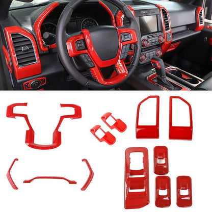 2015-2020 Ford F150 Full Interior Center Console Trim Cover Dashboard Bezels Kit| AMOFFROAD
