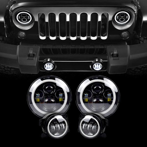 Jeep Wrangler Halo Headlights & Halo Fog Lights