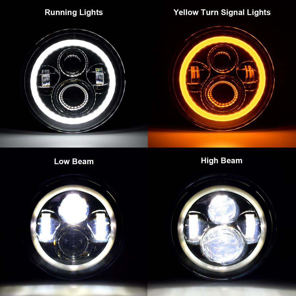 Jeep Wrangler LED Turn Signal Lights with Halo DRL; Clear (07-18 Jeep Jeep Wrangler LED Turn Signal Lights with Halo DRL; Clear (07-18 Jeep