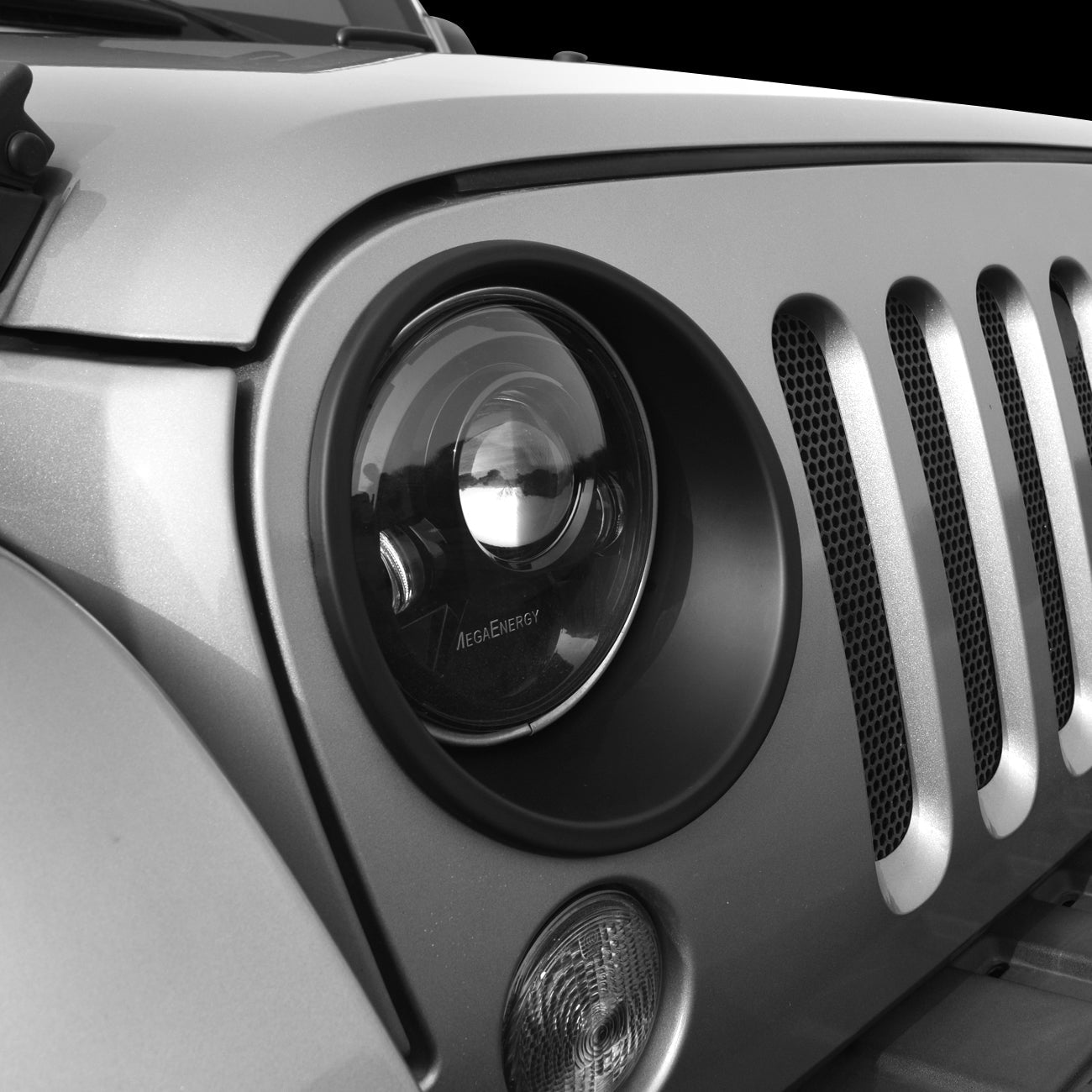 Headlight Cover Trim-Matte Black for 07-15 Jeep Wrangler JK丨Amoffroad