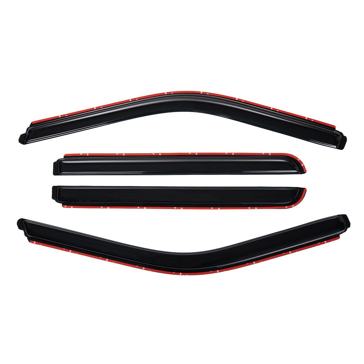 In-Channel Window Visors / Rain Guards For Ford F-150 & F-250 Super Duty Crew Cab 2015-2021 – Championetrade, Smoke Tinted