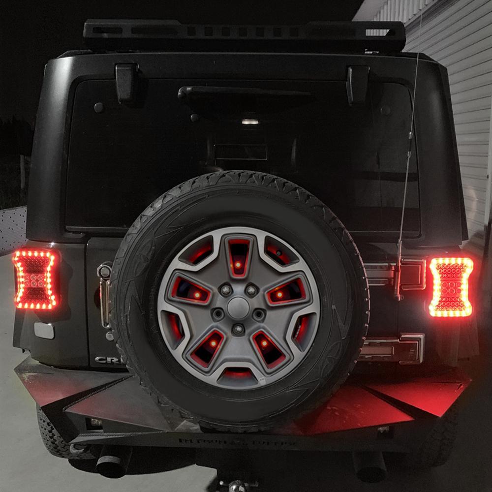 Jeep Wrangler JK JL Look Tail Lights