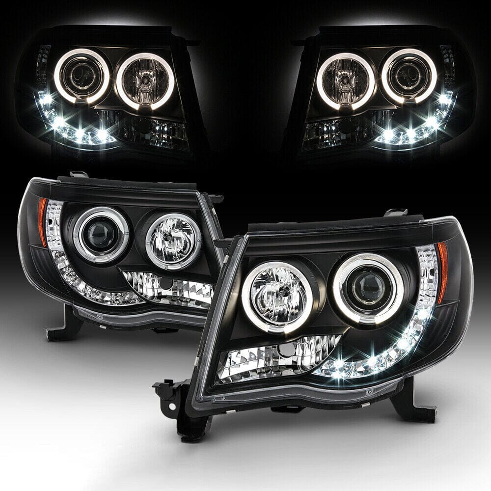 LED Halo Projector Headlights For 2005-2011 Toyota Tacoma 