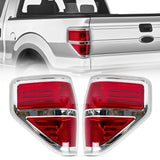 LED Tail Lights Brake Lamps Assembly-Red Lens Housing without