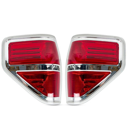 LED Tail Lights Brake Lamps Assembly-Red Lens Housing for 2009-2014 Ford F150