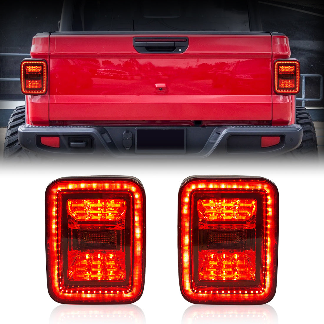 LED Tail Lights for 19-22 Jeep Gladiator JT丨Amoffroad