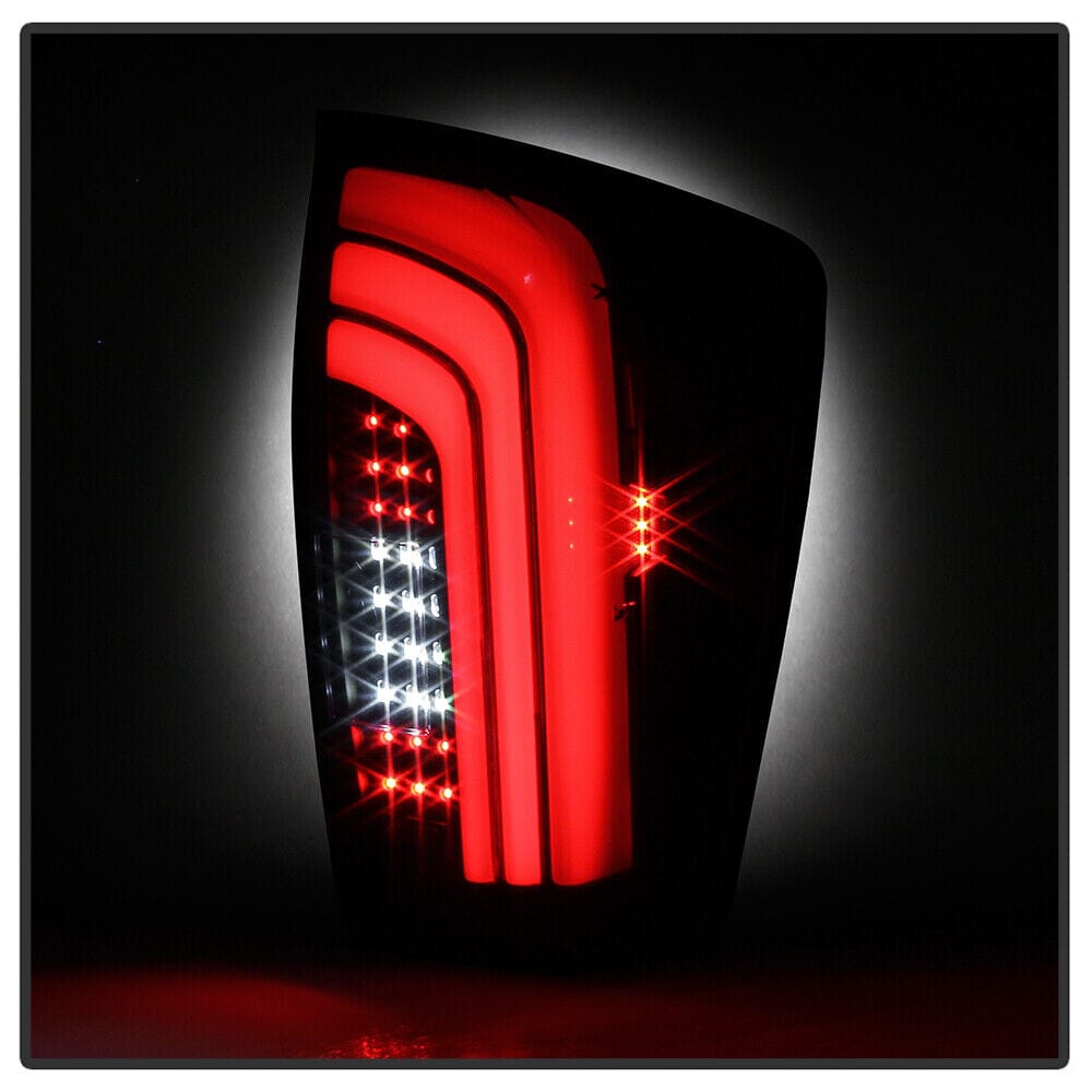 LED Tail Lights W/Sequential Tube Signal-Smoked Lens For 2016