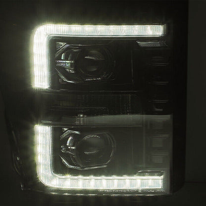 Polished Black Projector Headlights For 2011-2016 F250/F350/F450/F550 Super Duty 