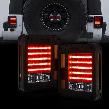 Jeep Wrangler Transparent Cover LED Tail Lights