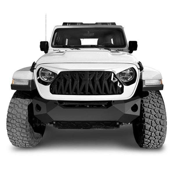 Jeep Wrangler JL Shark Grille (White) | AMOffRoad | Free US Shipping ...