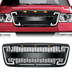Raptor Style Mesh Grille WDRL & Turn Signal Lights For 2004-2008 Ford F150 