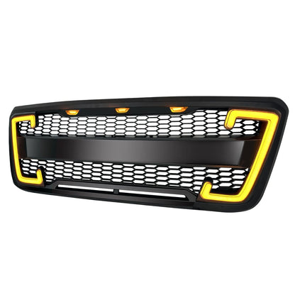 Raptor Style Mesh Grille W/DRL & Turn Signal Lights For 2004-2008 Ford F150