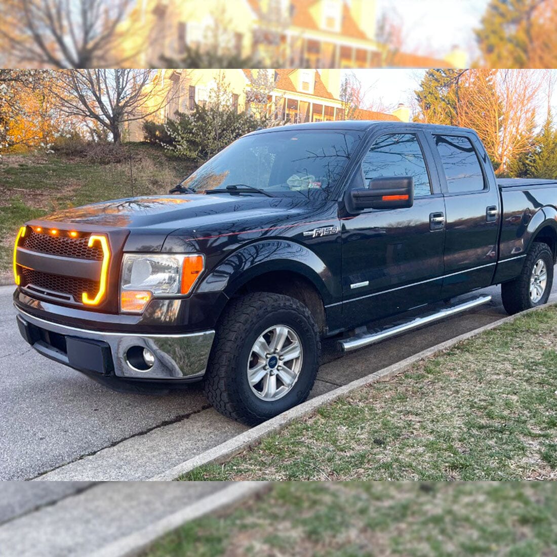 09-14 Ford F150 Raptor Style Mesh Grille w/DRL & Turn Signal Lights ...