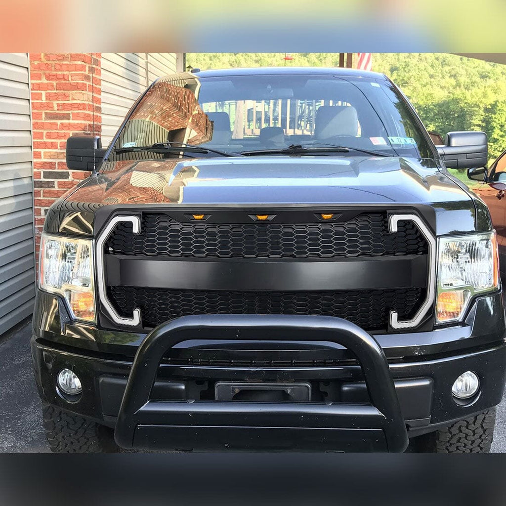09-14 Ford F150 Raptor Style Mesh Grille w/DRL & Turn Signal Lights ...