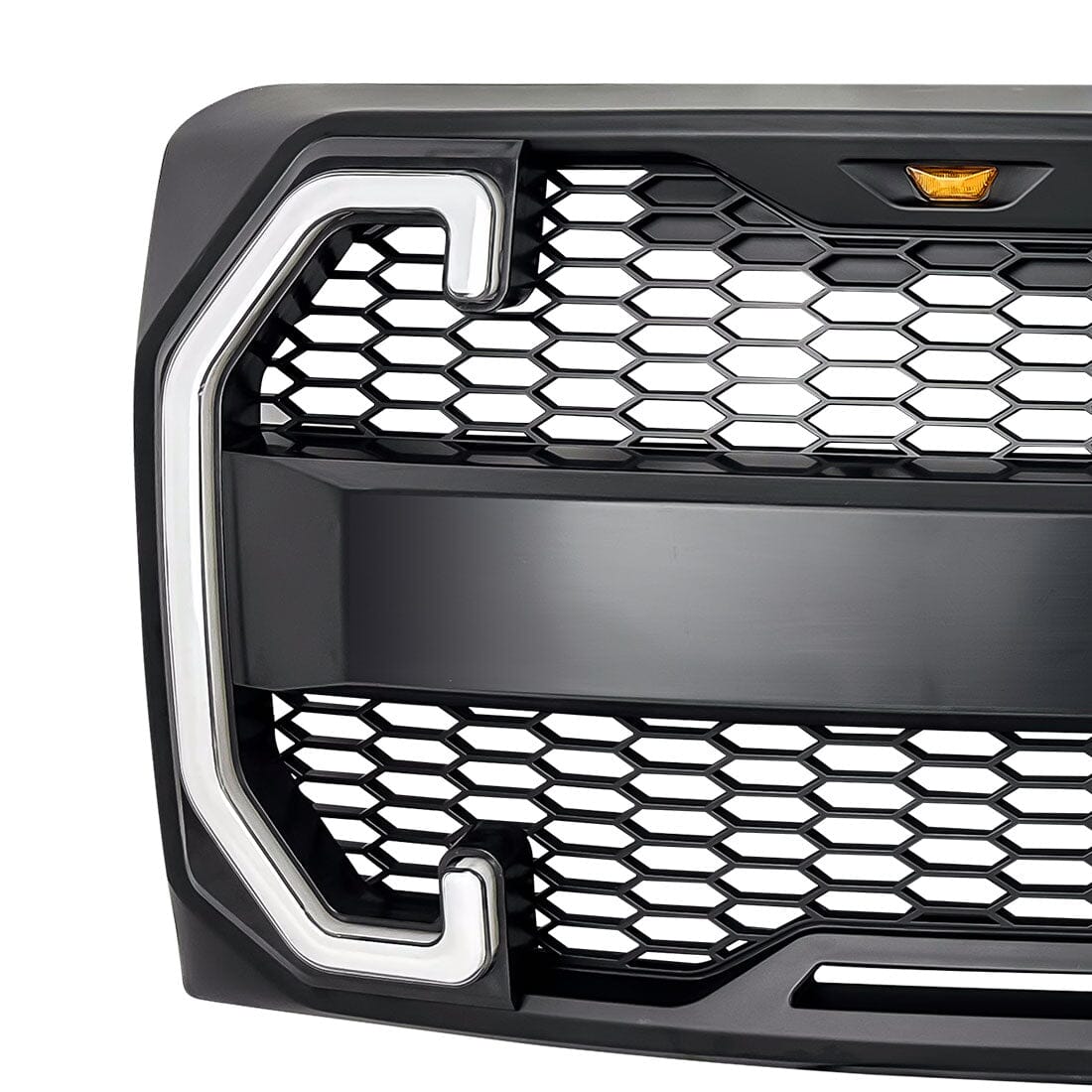 Raptor Style Mesh Grille W/DRL & Turn Signal Lights For 2009-2014 Ford F150 - Matte Black |  In stock on Dec 20