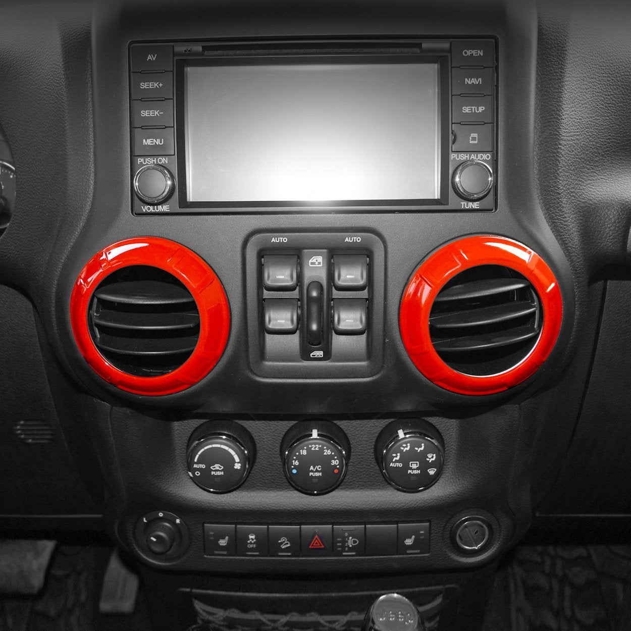Jeep Wrangler Air Conditioning Vent Red Trim Kits
