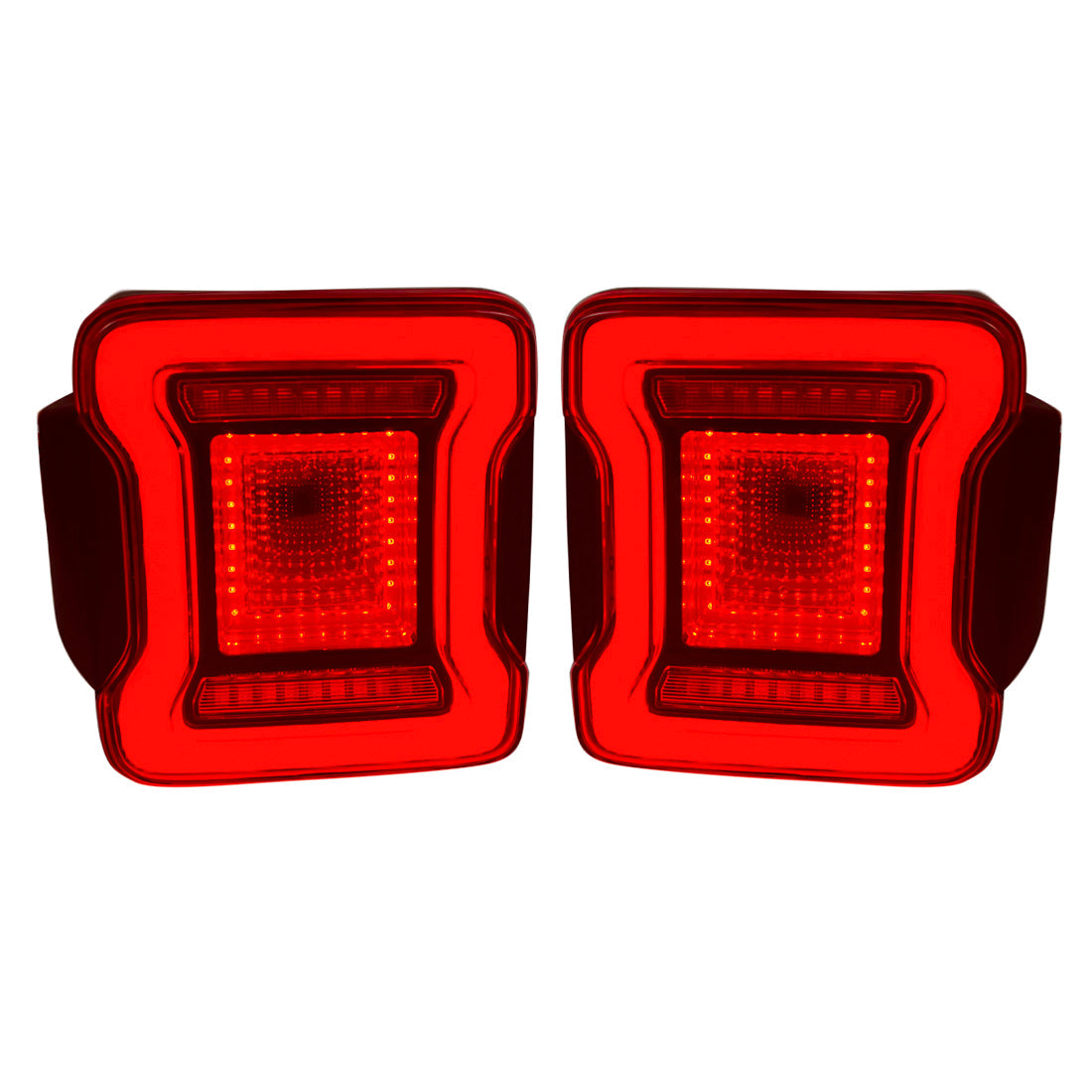 Red Cover Tunnel Tail light for 07-18 Jeep Wrangler JK/JKU丨Amoffroad