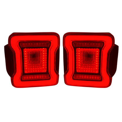 Red Cover Tunnel Tail light for 07-18 Jeep Wrangler JK/JKU丨Amoffroad