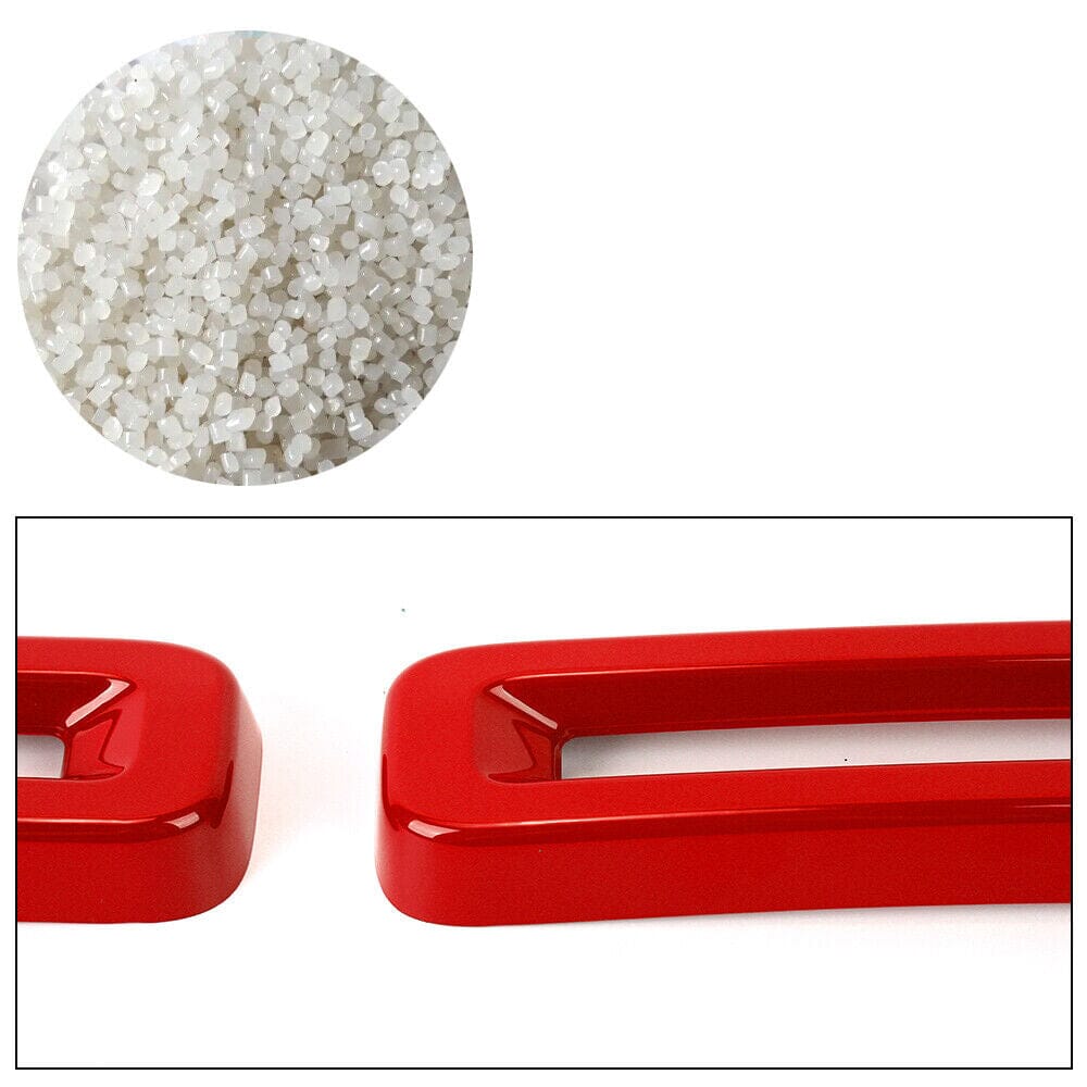 Red Front Grill Inserts Cover Trim For 20192021 Dodge Ram 1500