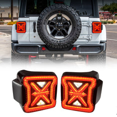 Smoked Arrow LED Tail Lights for 07-18 Jeep Wrangler JK/ JKU