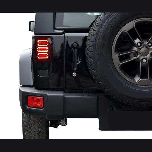 Jeep Wrangler Smoked Avenger LED Tail Lights