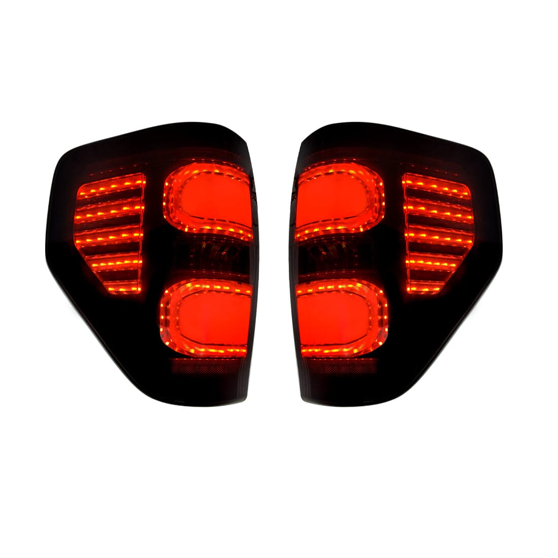 Tail Lights Compatible With 12th Gen F150 Pickup Truck 2009 2014 Rear Lamps Assembly W Animation W Amber Sequential Signal Lights W Spoiler Light Smoke Lens