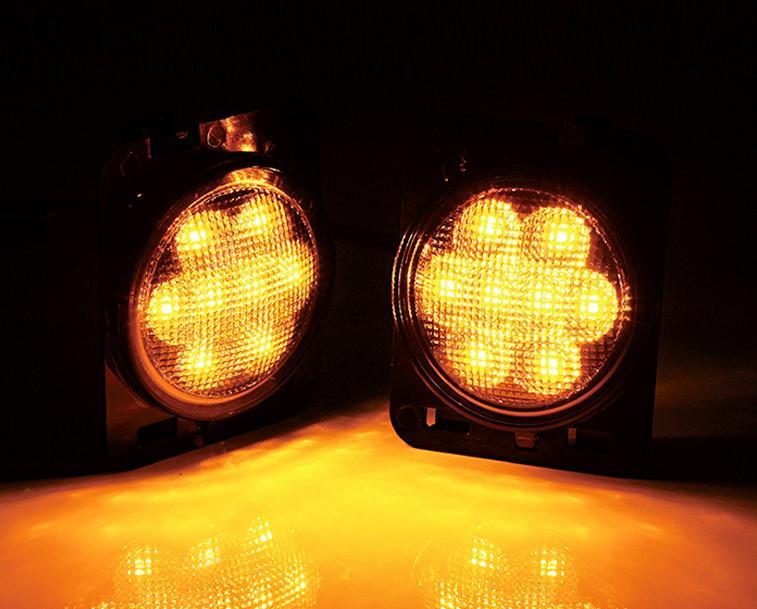 Smoked LED Turn Signal Lights & Side Marker Lights Combo for 07-18 Jeep Wrangler JK/ JKU丨Amoffroad
