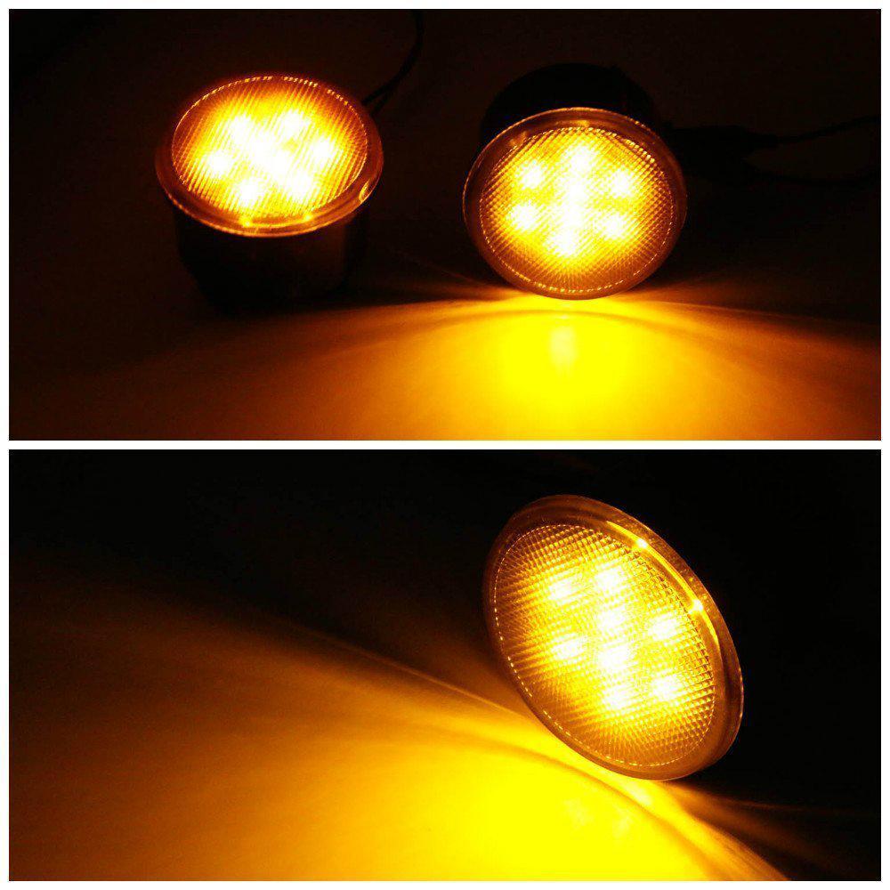 Smoked LED Turn Signal Lights & Side Marker Lights Combo for 07-18 Jeep Wrangler JK/ JKU丨Amoffroad