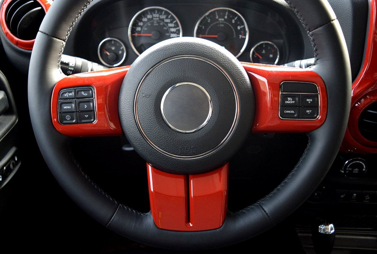 Jeep Wrangler Steering Wheel Red Interior Trim Kits
