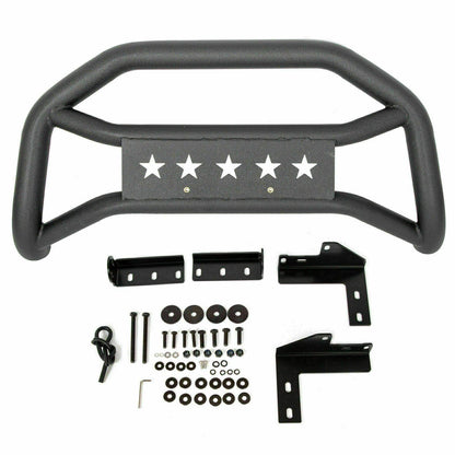  Textured Black Bull Bar Front Bumper For 2005-2023 Toyota Tacoma 