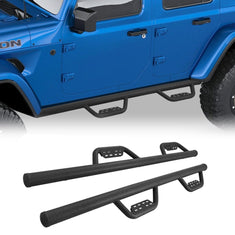 Textured Running Board Side Steps For 2018-2023 Jeep Wrangler JL 4 Doors