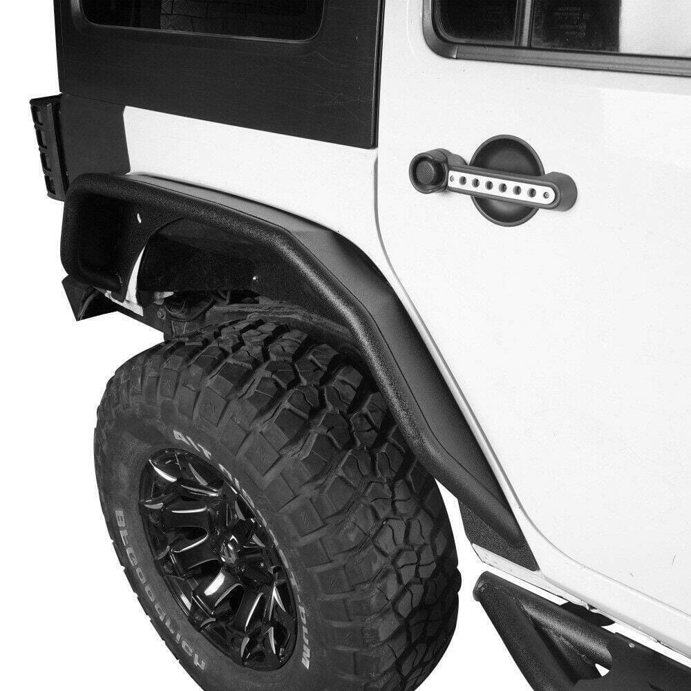 Tube Tubular Front & Rear Tubular Fender Flares Kit For  07-18 Jeep Wrangler JK