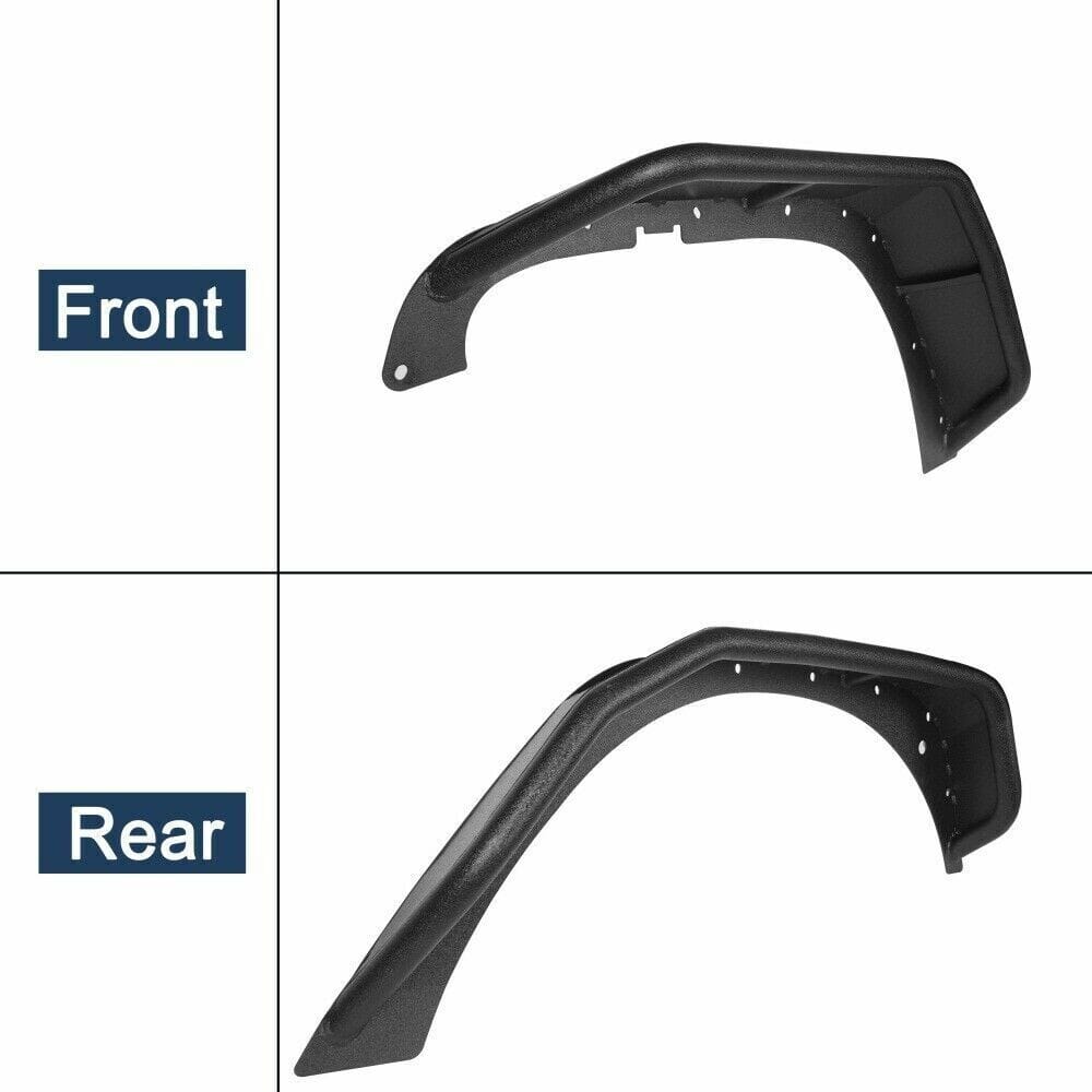 Repare Rear Fender Tube Tubular Front & Rear Tubular Fender Flares Kit For 07-18 Jeep ...