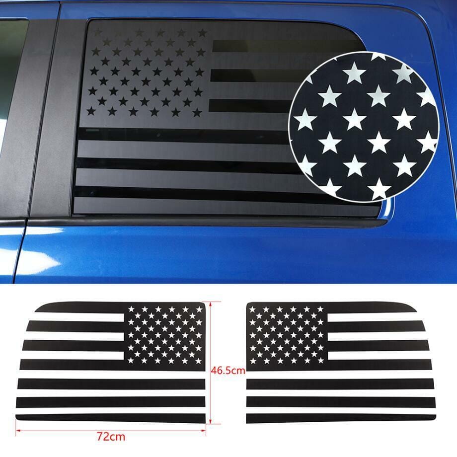 US Flag Rear Window Side Trim Stickers Decal For 2018+ Dodge Ram 1500 ...