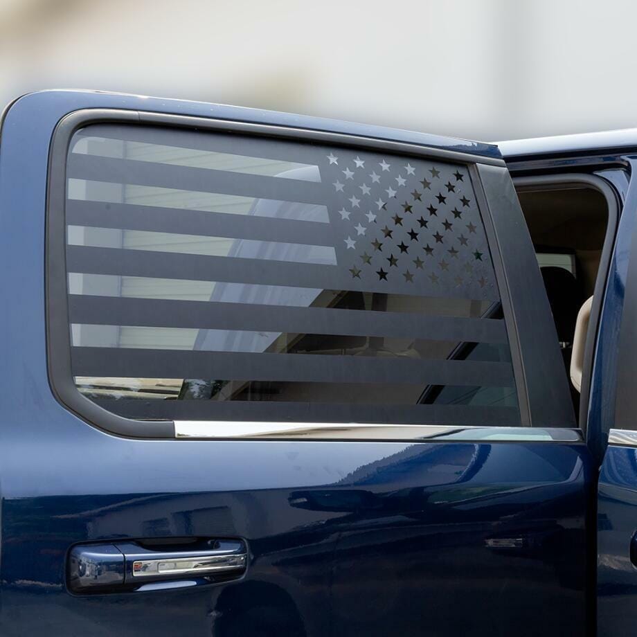 US Flag Rear Window Side Trim Stickers Decal For 2018+ Dodge Ram 1500 ...