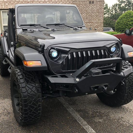 Jeep Wrangler JL Gladiator Vader Grille Glossy Black | AMOffRoad – AM ...